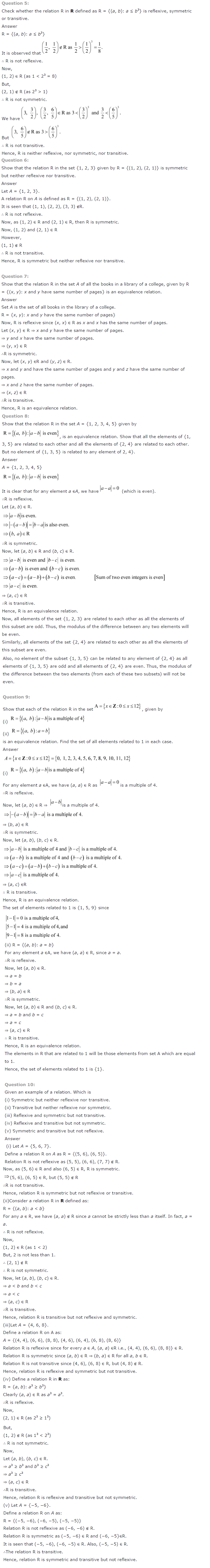 NCERT Solutions For Class 12 Maths Chapter 1 Relations and Functions-2