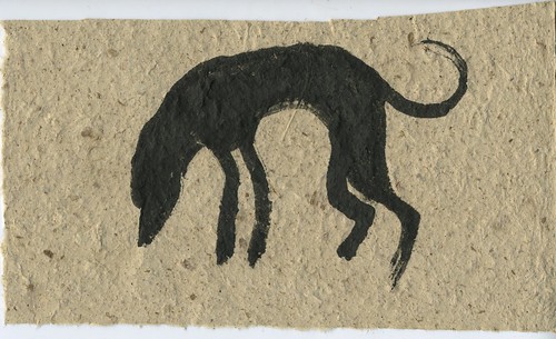 cave painting of a dog by Bricoleur's Daughter
