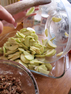 Move Apples to Baking Dish
