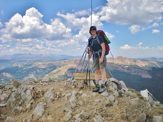 CMC Trip Leader Clare on Summit of Tenmile Peak 1
