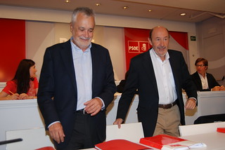 Griñán y Rubalcaba hoy en la ejecutiva federal del PSOE