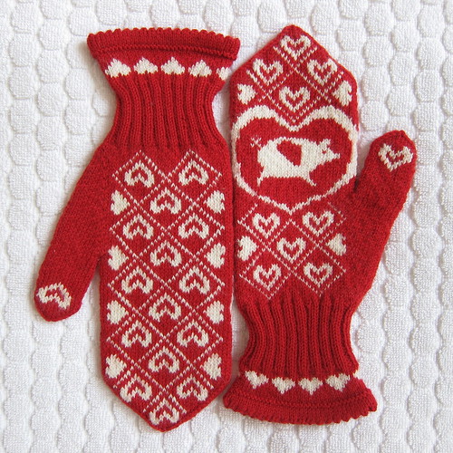 Flying Pig Mittens
