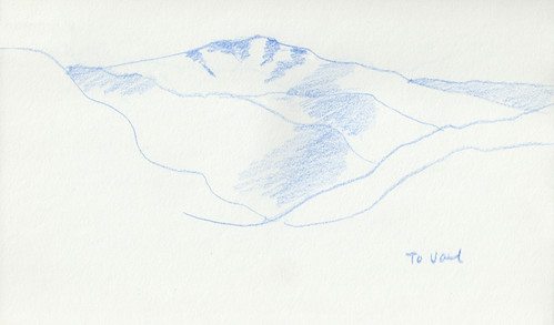 Colorado Sketchbook To Vail (Blue and White Version) by randubnick