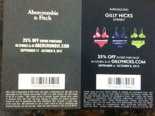 Abercrombie & Fitch, Gilly Nicks coupon