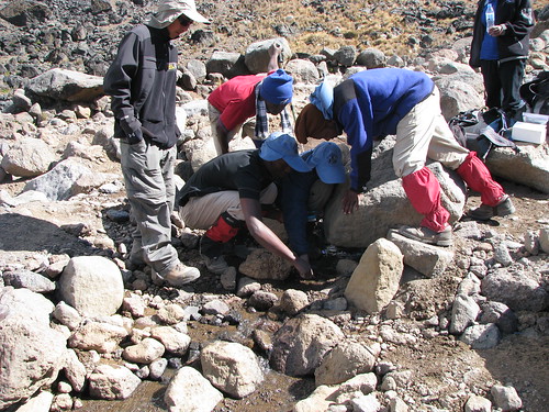 Collecting hydrology data in the alpine desert biome