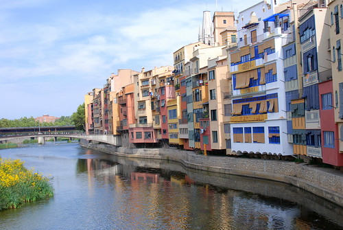 colorful buildings of Girona Spain