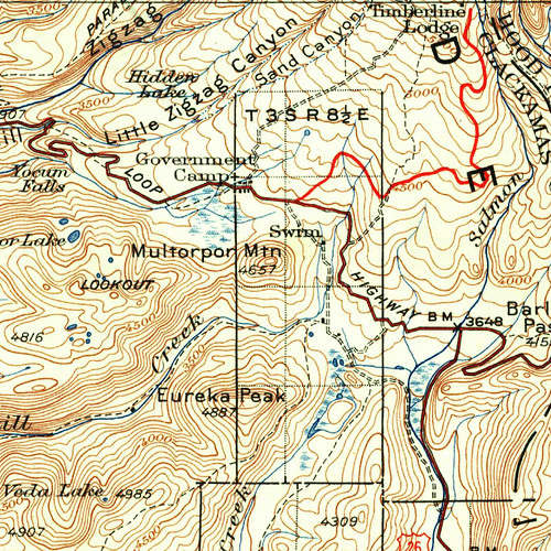 Map of Swim area from 1924