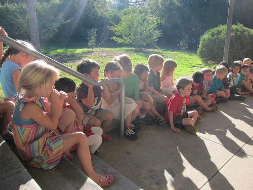 Kindergarteners waiting