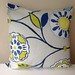 Green and Blue Flower Cushion
