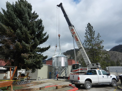 Work in progress on the Mineral Hospital Biomass Generator in Superior, Montana. Photo provided by Mineral Community Hospital