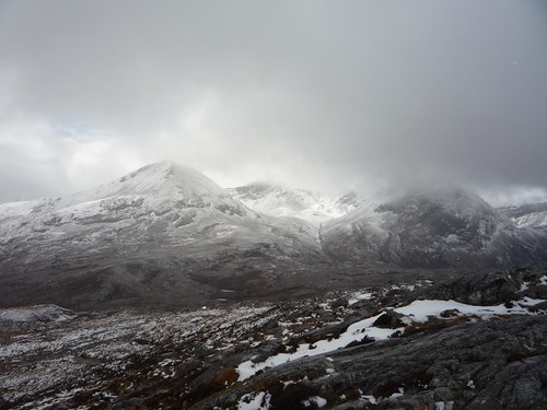 A wintery looking Creag Dhubh, Sgurr Ban and Ruadh-stac Beag from the Beinn Eighe viewpoint