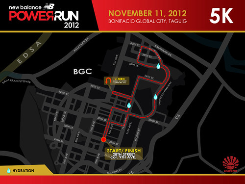 LowNB Power Run 2012 5K Race Route