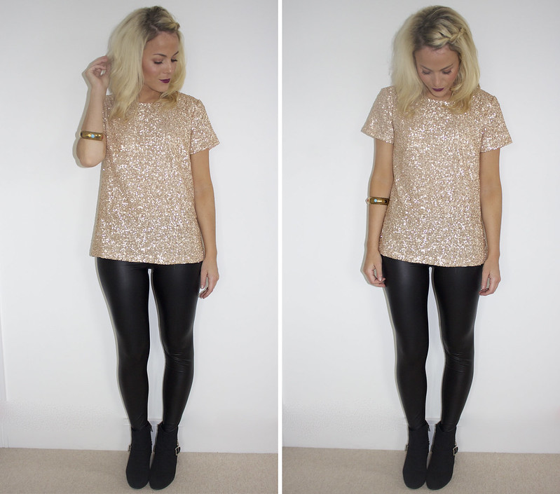 Gold glitter and gold outfit glitter