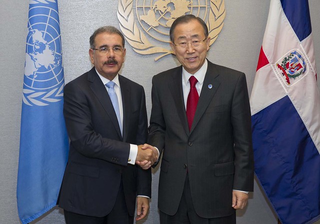Danilo Medina en la ONU con Ban Ki-moon