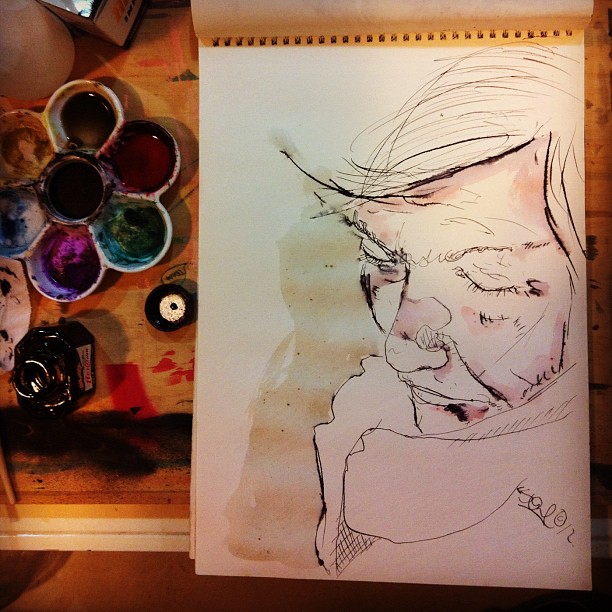sketch with ink & watercolor, 25sep2012.