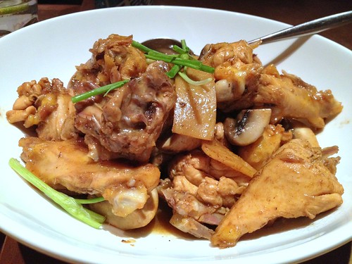 Stir-Fried Free Range Chicken with Mushrooms and Cognac