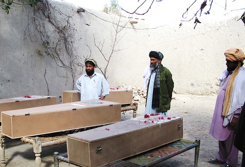 Victims of drone attacks readied for burial in Miranshah, North Waziristan.