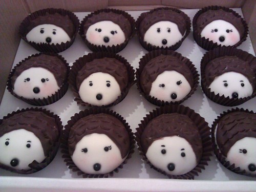 Hedgehog cupcakes for Rob birthday