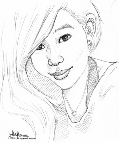 lady portrait in pencil (simple sketch)