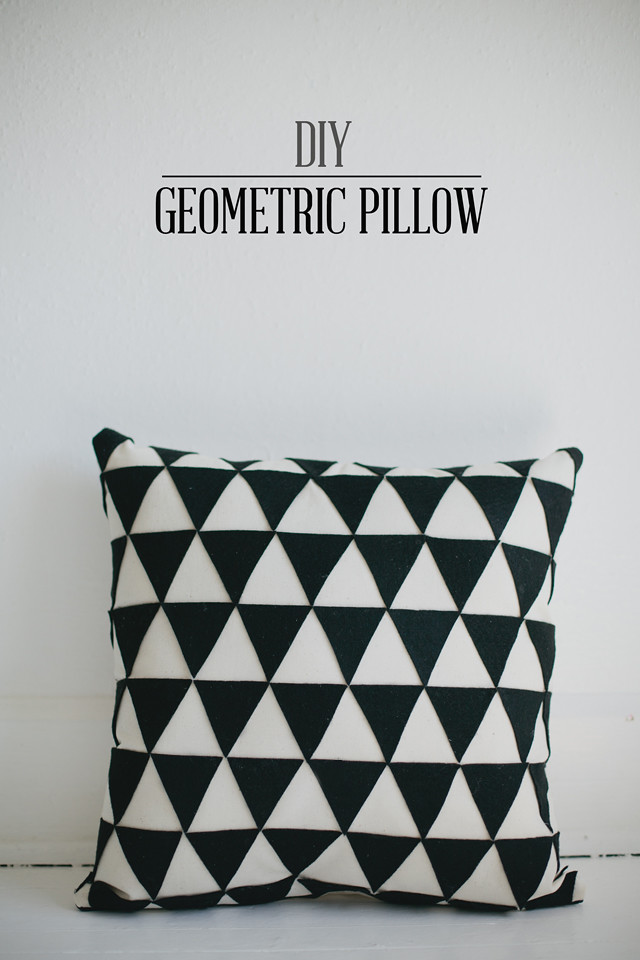 DIY geometric pillow