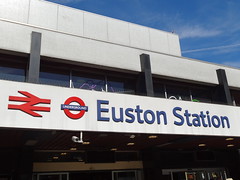 Euston Station entrance sign