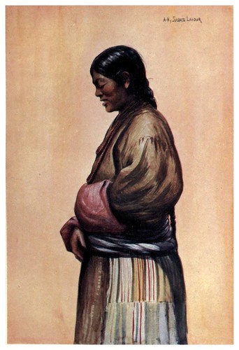 012-Mujer tibetana de la clase plebeya-Tibet & Nepal-1905-A. H. Savage-Landor