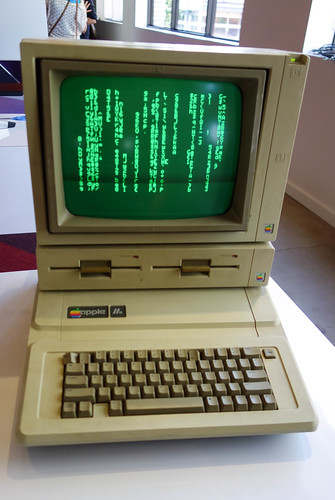 Photo of the code running on an old Apple //e by Scott Beale / Laughing Squid
