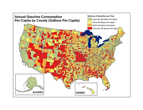 Annual Gasoline Consumption Per-Capita by County