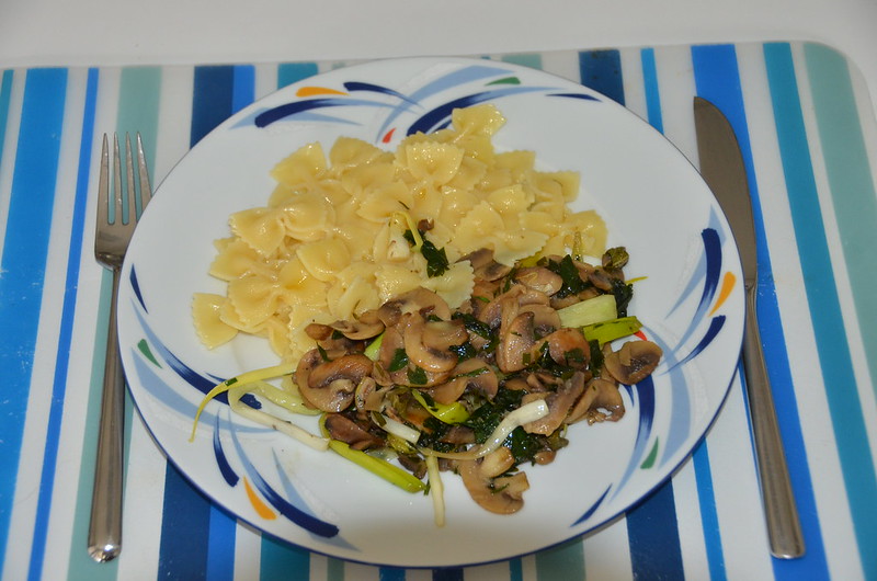 Mushrooms and pasta
