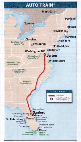 Amtrak Auto Train Map