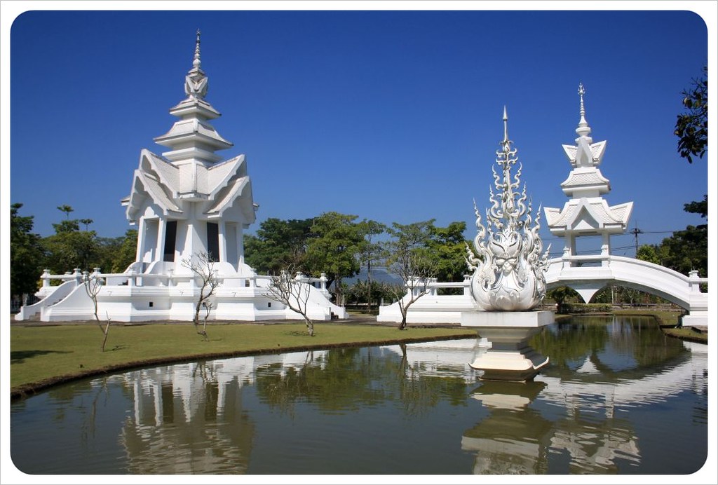 white temple pond & pavilion