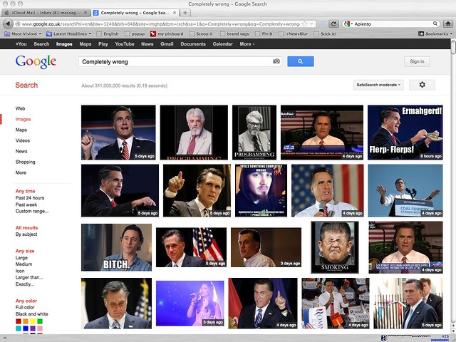 Romney google bombed