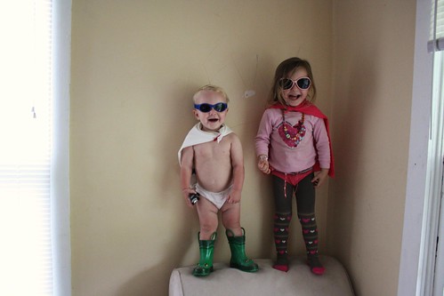 Super Sister and Potty Training Boy