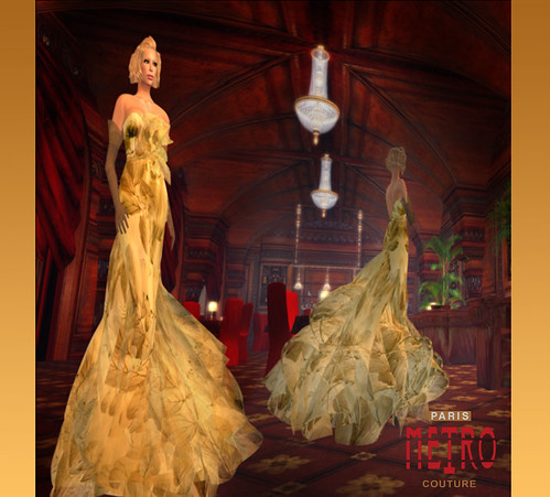 Paris Metro Couture: Golden Leaf  Gown
