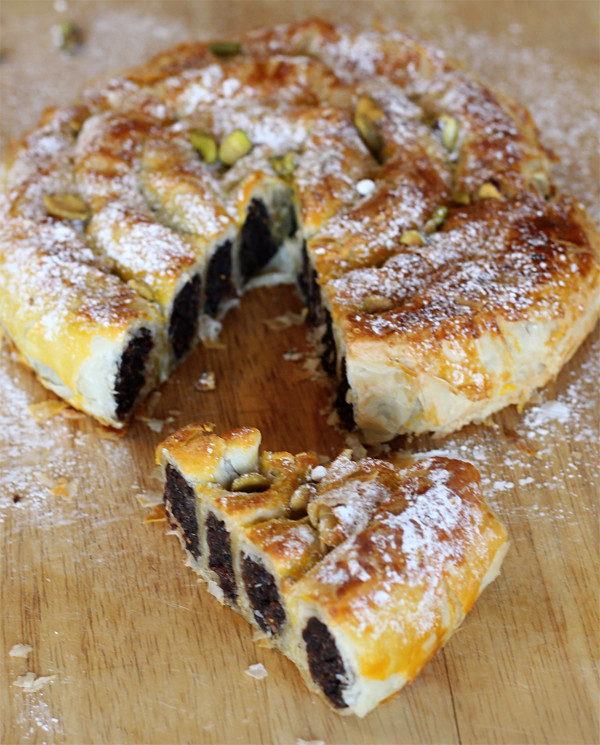 SNAKE PASTRY WITH FIG, ALMOND PASTE AND LEMON ZEST from New School of Cooking