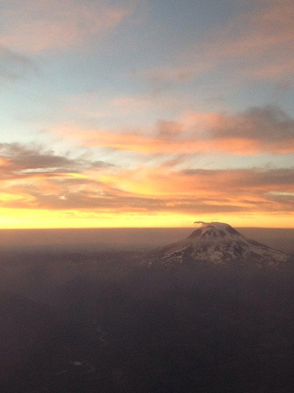 sunrise over Mount Rainier