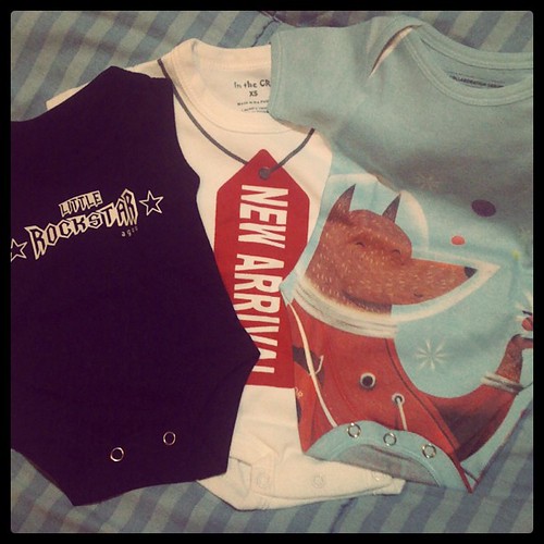 sweet surprise from @earthlingsmama :) thanks so much rone! these onesies and more cute gear are available at www.motheringearthlings.com