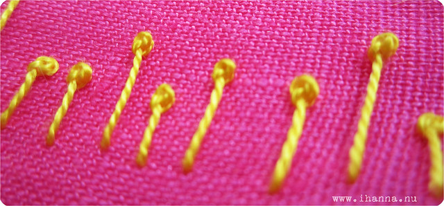 Yellow pistill stitches