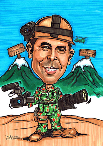Australia soldier caricature