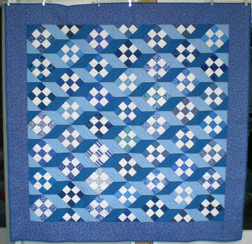 70in sq blue 9 patch by Anonymous