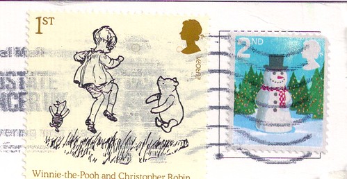 England Stamps Winnie the Pooh & Snowman