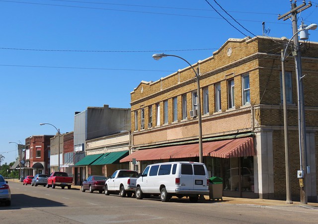 Poplar Bluff, Missouri Main Street Looking South Vintage 