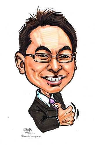 Edward Chia Singapore property agent caricature