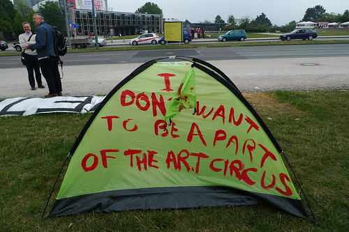 I don't want to be a part of the art circus. Occupy Camp. Kassel, 5.9. 2012