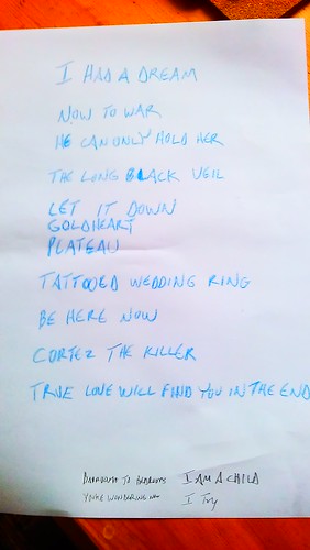 Setlists really should be written in Crayon