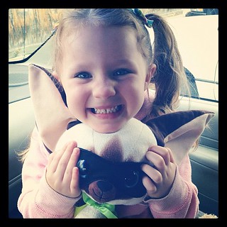 Emmy and #SkippyjonJones! The most prized possession from preschool. :-)