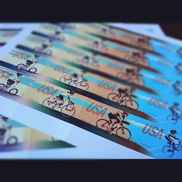 Bicycling Forever Stamps