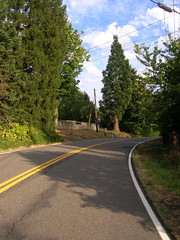 Grinding uphill towards Thompson Road