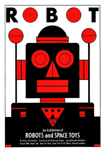 Robots and Space toys exhibition poster