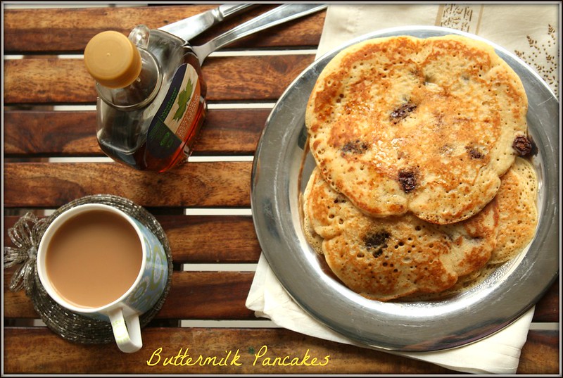 chocolate chip buttermilk pancakes
